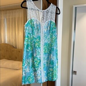 Lilly Pulitzer Sofia Shift Dress Waverider Lagoon - Size 10